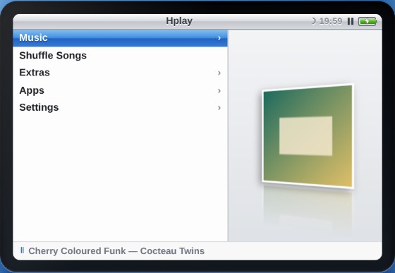 The menu in Light mode, white screen with dark text.
